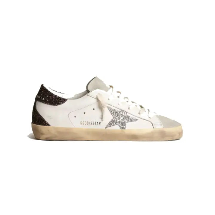 Golden Goose - white black silver glitter