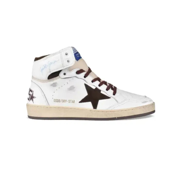 Golden Goose - white chocolate suede high
