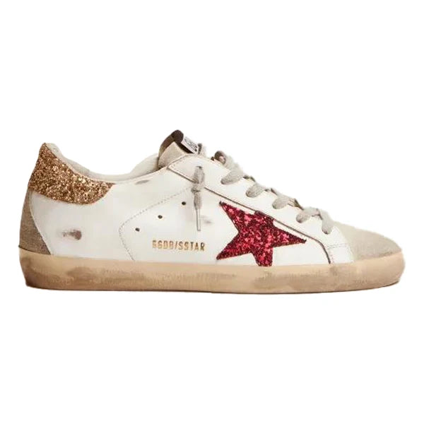 Golden Goose - white gold red glitter