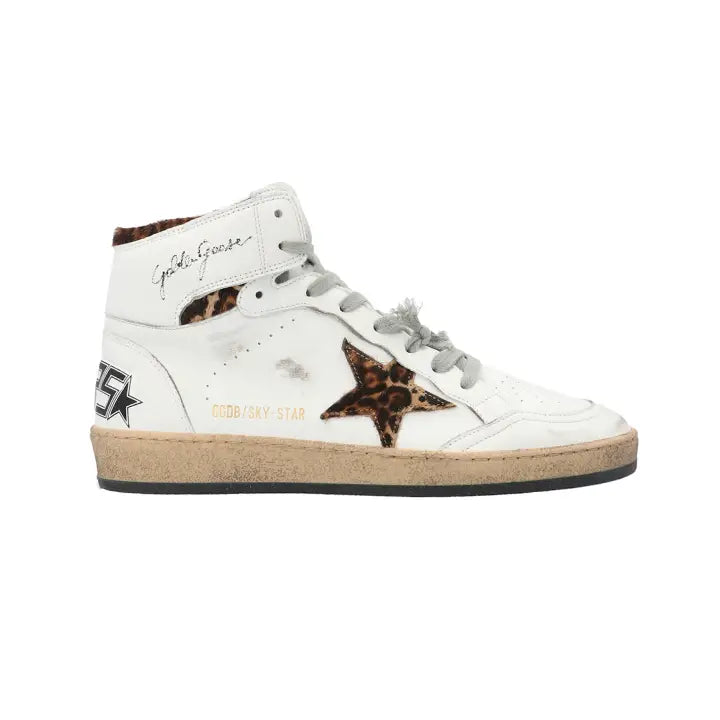 Golden Goose - white leopard high