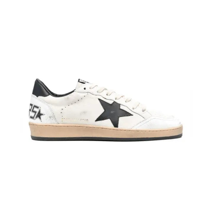 Golden Goose - white nappa black star