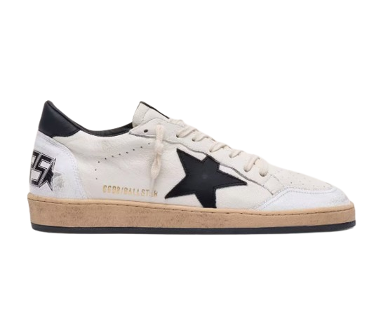 Golden Goose - white nappa black star