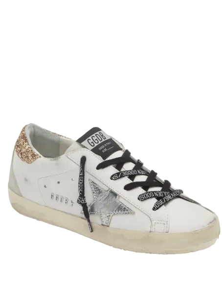 Golden Goose - white gold glitter silver star